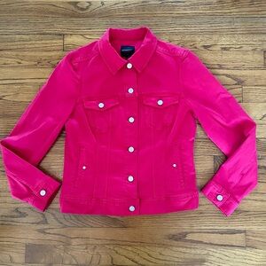 Liverpool Los Angeles Lollipop Red Denim Jean Jacket Womens Small Style LM1004WF
